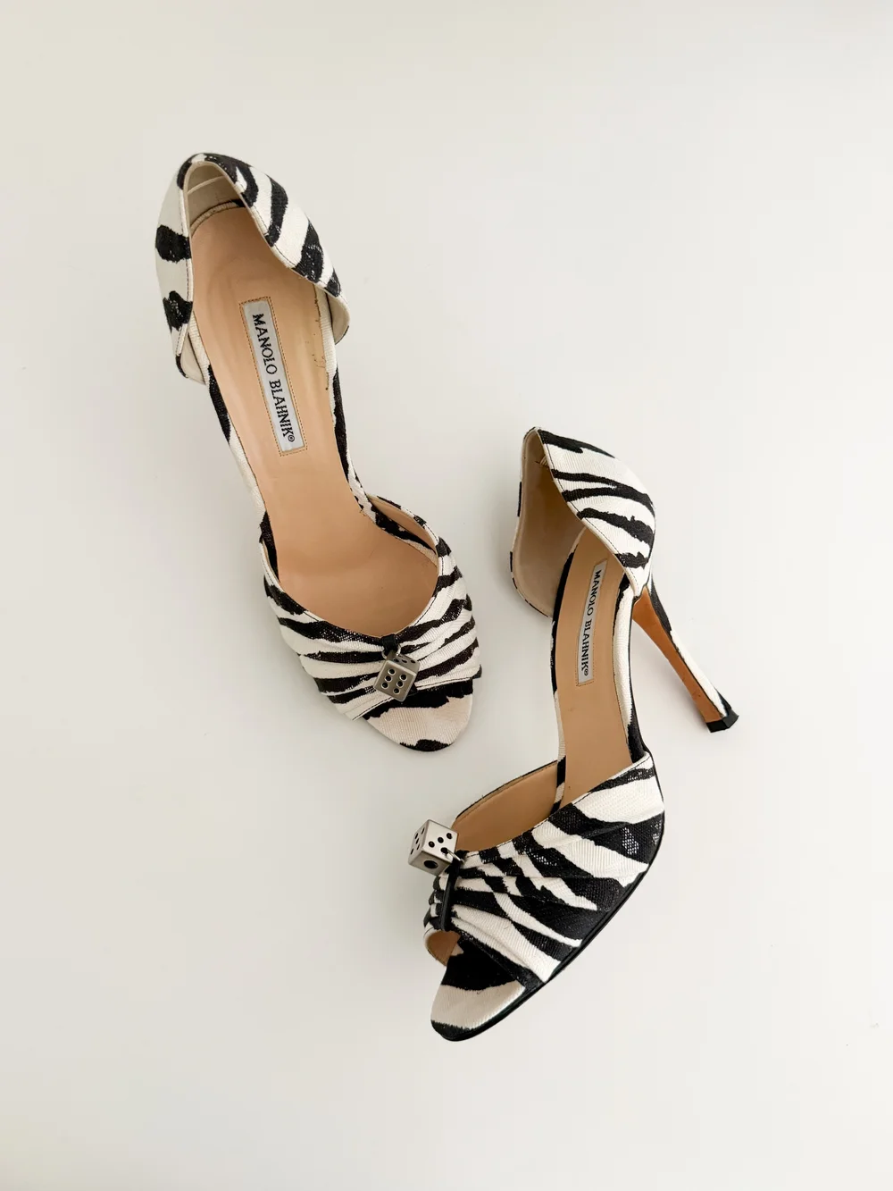 Manolo Blahnik Dice Reworked Zebra Heels (US 11 / IT 40.5) — sororité.